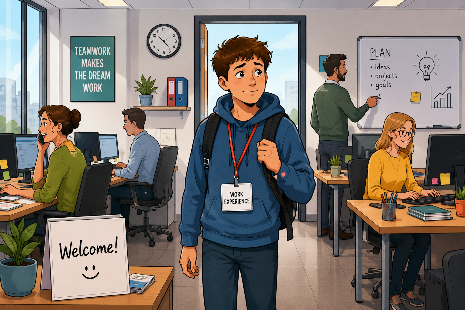 Work experience office scene