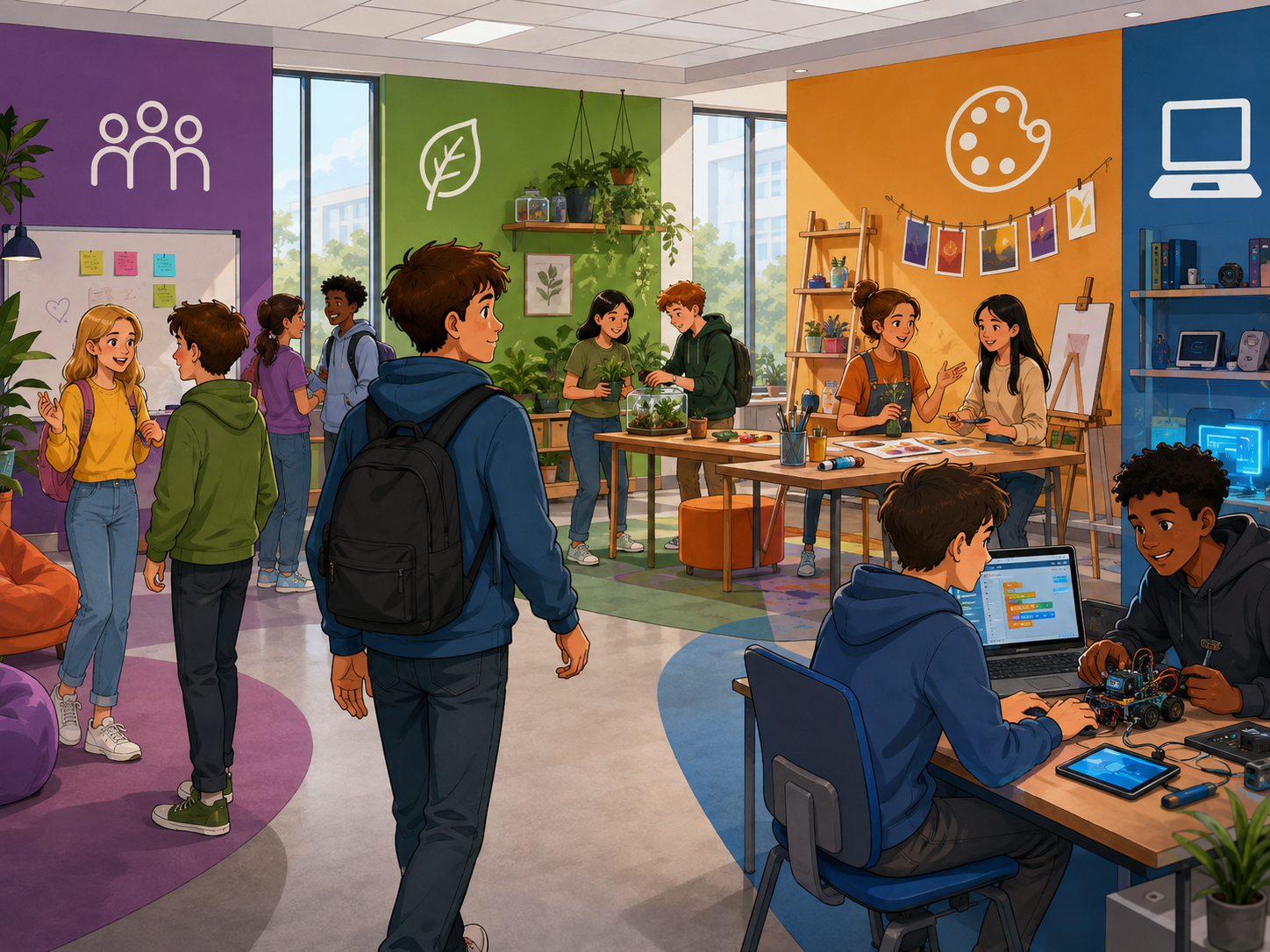 Placement corners classroom