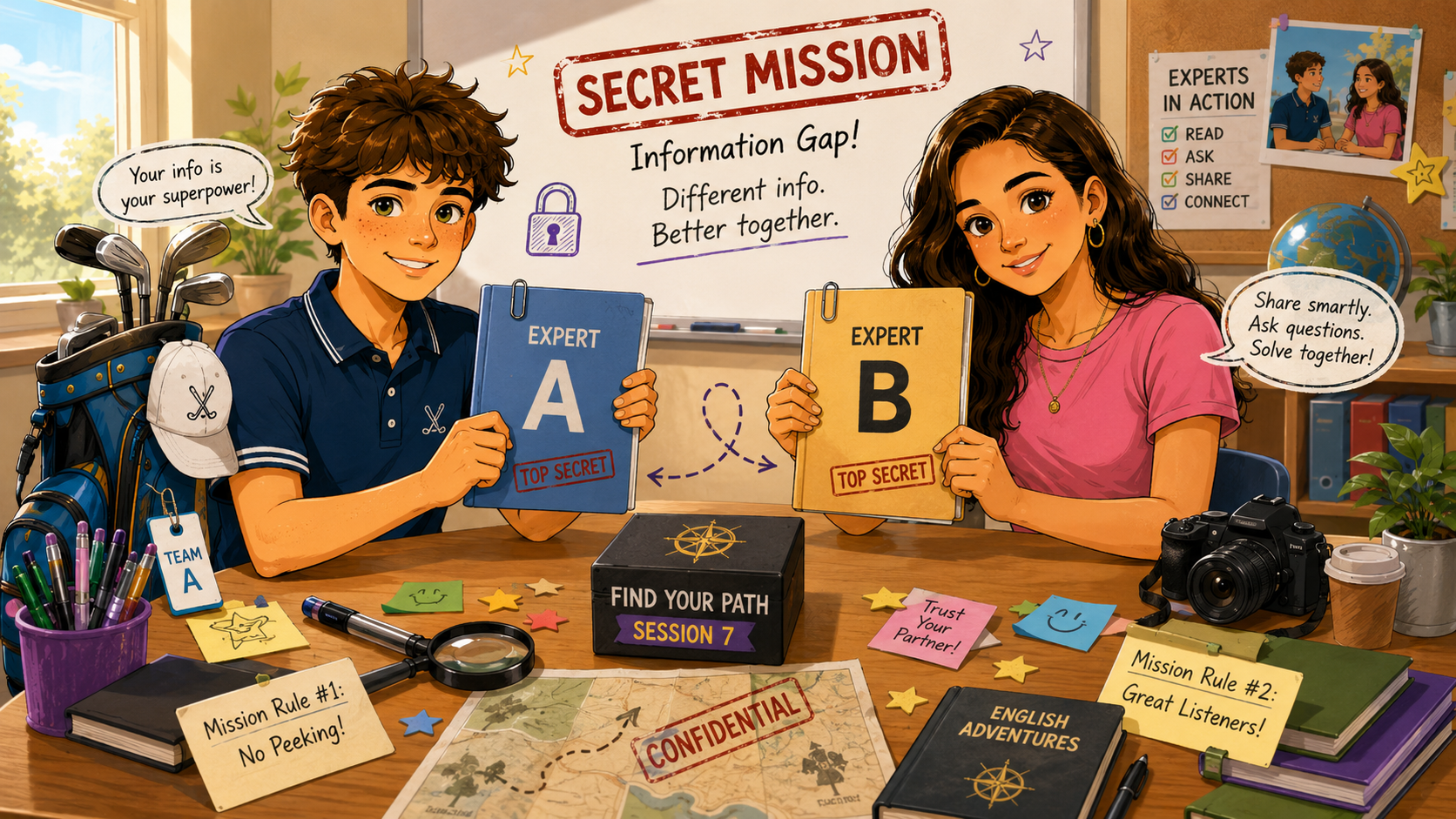Secret mission Expert A and B