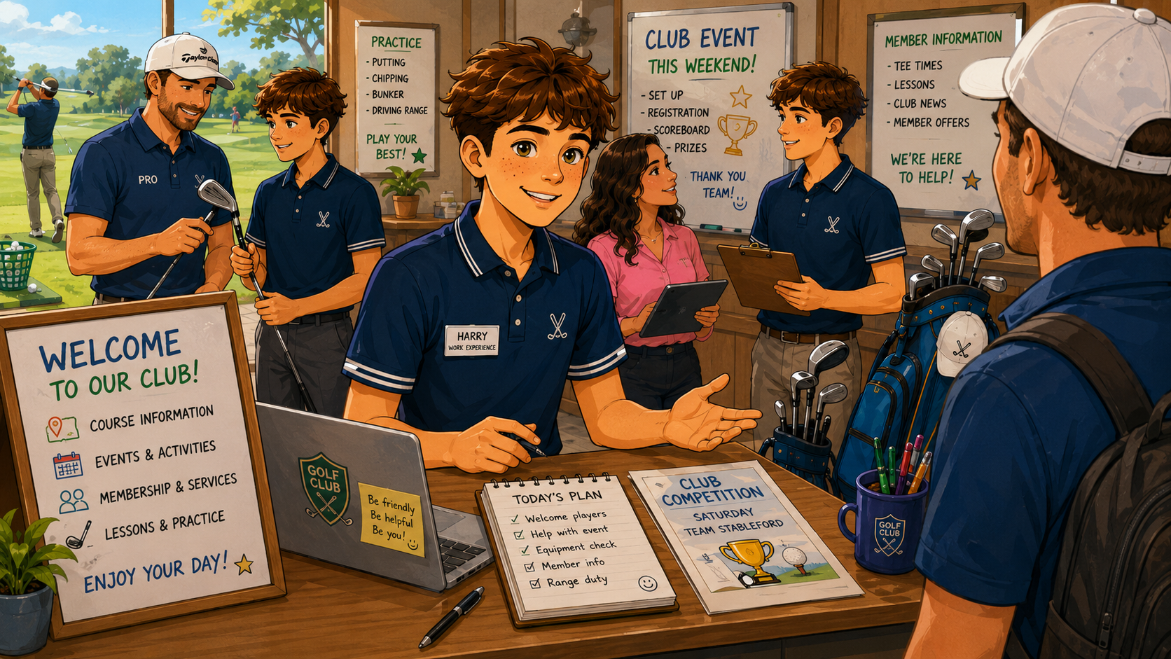Golf club work experience