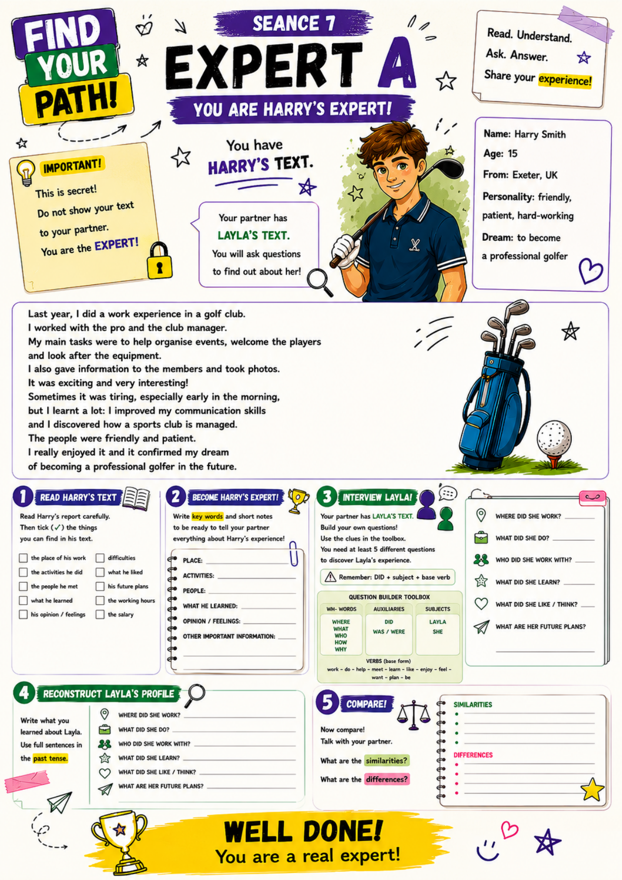 Expert A Harry sheet